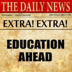 education ahead, newspaper article text