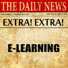 e-learning, newspaper article text