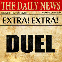 duel, newspaper article text