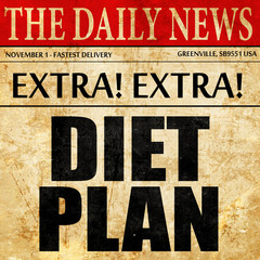 diet plan, newspaper article text