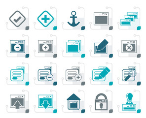 Stylized Application, Programming, Server and computer icons - vector Icon Set 1