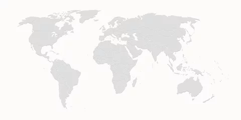 Wandcirkels aluminium World map © pinate