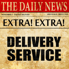 delivery service, newspaper article text