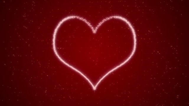 Herz Animation mit Hintergrund zum Valentinstag