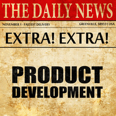 product development, newspaper article text