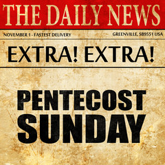 pentecost sunday, newspaper article text