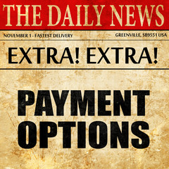 payment options, newspaper article text