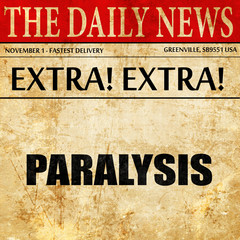 paralysis, newspaper article text