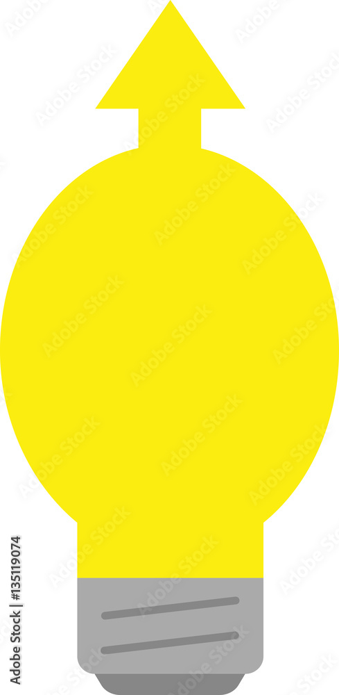 Poster light bulb with arrow up