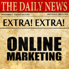 online marketing, newspaper article text