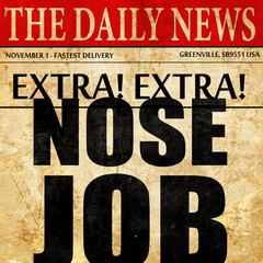 nose job, newspaper article text