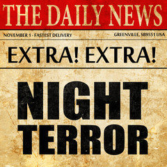 night terror, newspaper article text