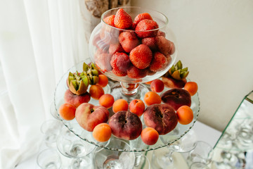 Delicious wedding reception candy bar dessert table