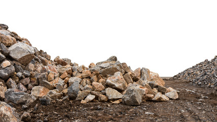 Fototapeta premium Granite stones on the ground.