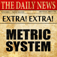 metric system, newspaper article text