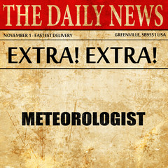 meteorologist, newspaper article text