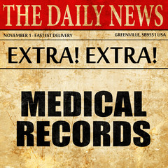medical records, newspaper article text