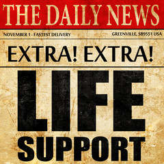 life support, newspaper article text