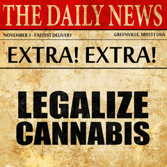 legalize cannabis, newspaper article text