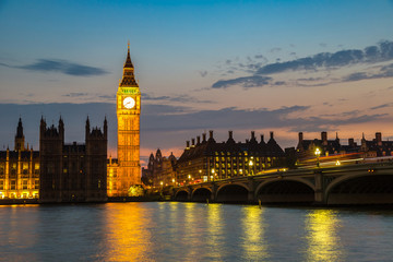 Big Ben, Parliament, Westminster bridge in London