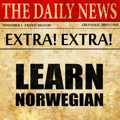 learn norwegian, newspaper article text