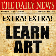 learn art, newspaper article text