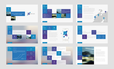 Infographic elements for presentation templates.