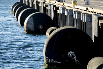 Dock fenders for large ships