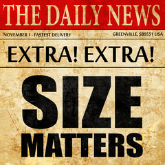 size matters, newspaper article text