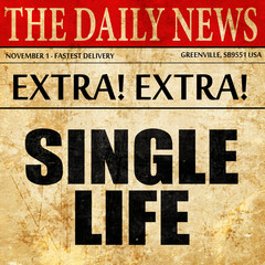 single life, newspaper article text