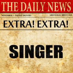 singer, newspaper article text