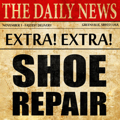 shoe repair, newspaper article text