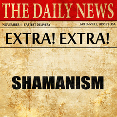 shamanism, newspaper article text