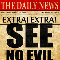 see no evil, newspaper article text