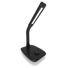 Led Sensor Desk Black Lamp. 3D render isolated on white background. Template for Object Presentation.