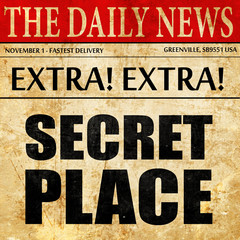 secret place, newspaper article text