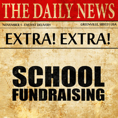 school fundraising, newspaper article text