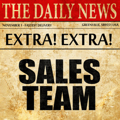 sales team, newspaper article text