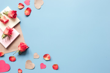 concept of Valentine's Day with heart background mock up