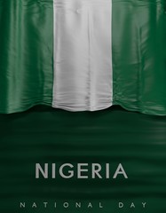 Flag Nigeria Render, Nigerian 3D Flag (3D Render) - 135123807