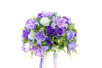 Plastic flower Purple and white 