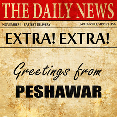 Greetings from peshawar, newspaper article text