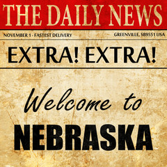 Welcome to nebraska, newspaper article text