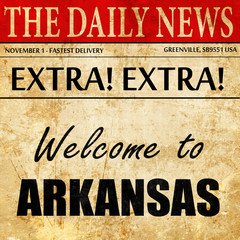 Welcome to arkansas, newspaper article text