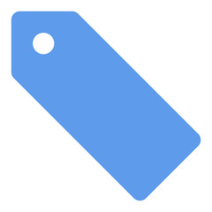 Tag_Price icon - Flat design, glyph style icon - Blue