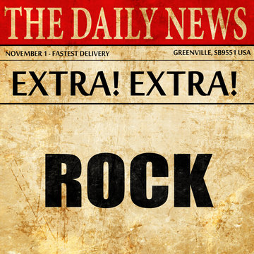 rock music, newspaper article text