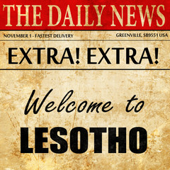 Welcome to lesotho, newspaper article text