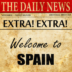 Welcome to spain, newspaper article text