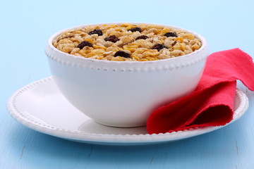 Delicious organic muesli cereal