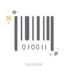 Thin line icons, Barcode
